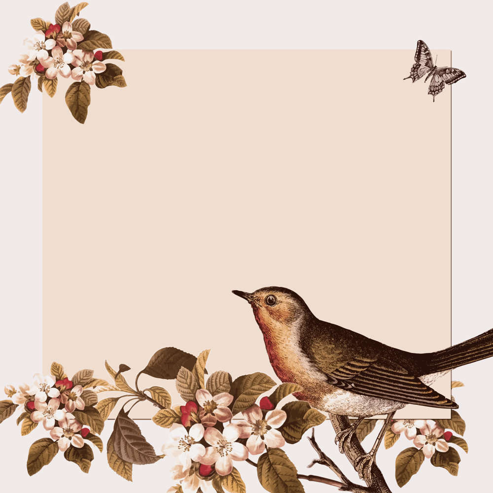 Vintage-Bird-And-Floral-Background